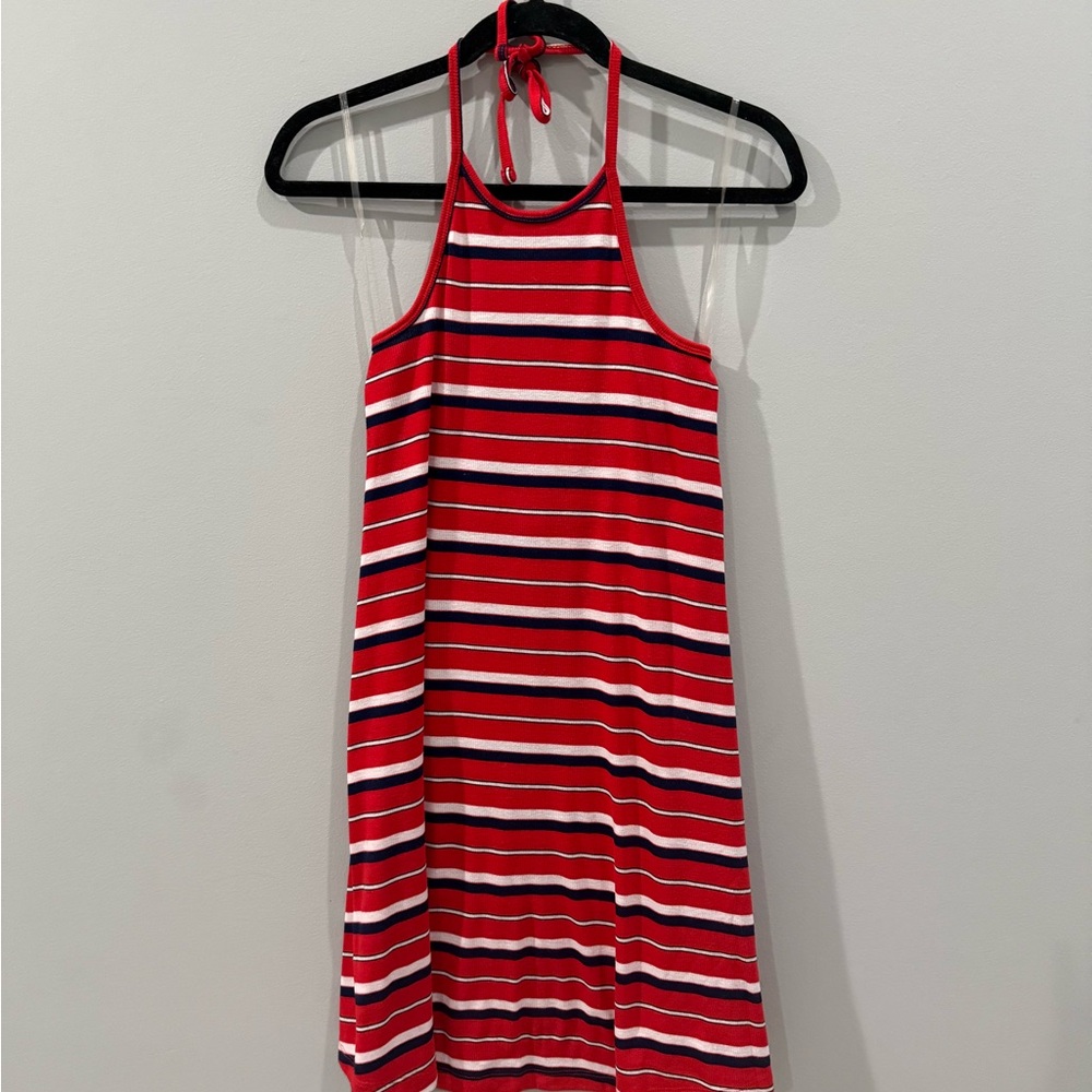 Mossimo Supply Co. Red, White, Blue Striped Halter Top